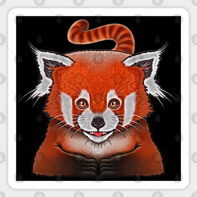 Baby red panda,red panda lover cute red panda Magnet by Artardishop